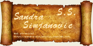 Sandra Simjanović vizit kartica
